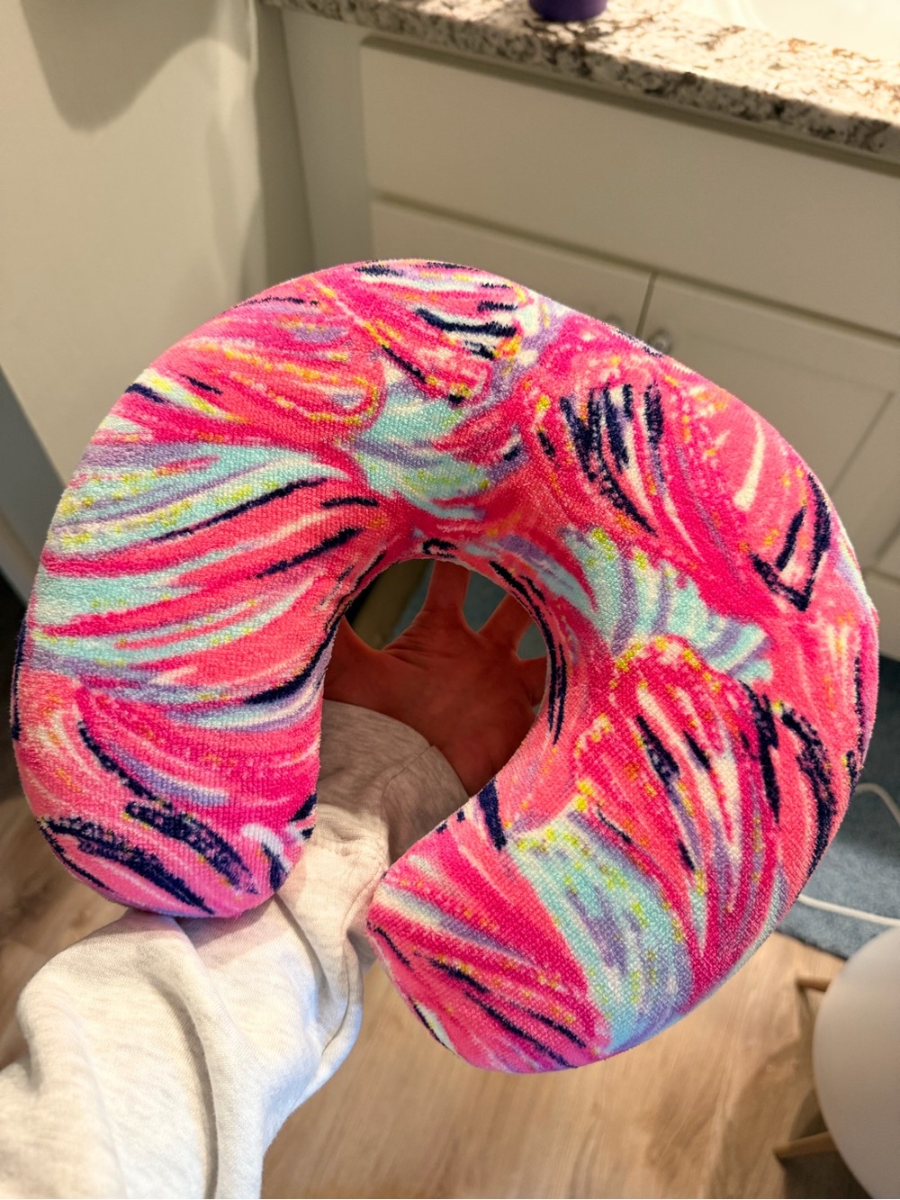 Lilly Pulitzer Pink Multi Swirl Travel Neck Pillow